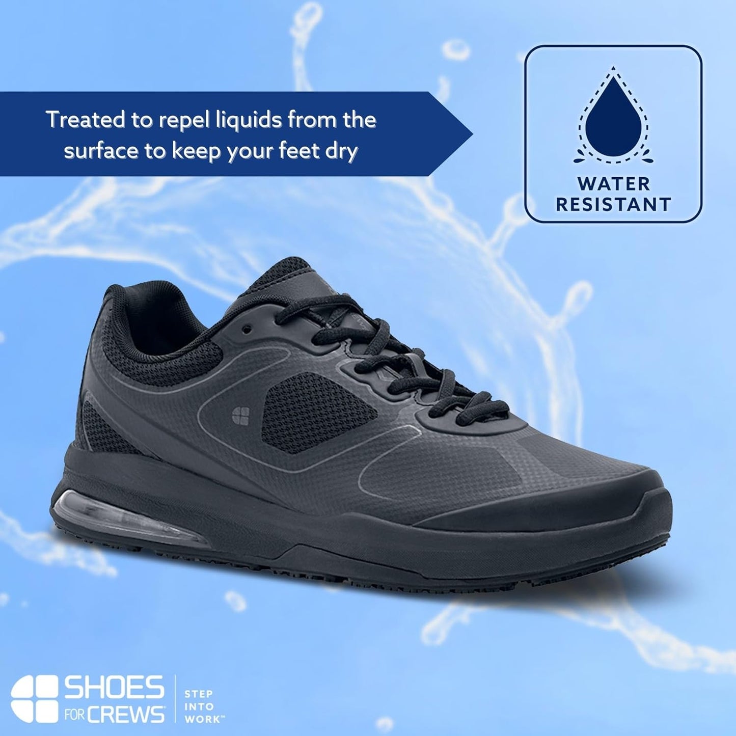 Shoes for Crews Men'S Slip-Resistant Work Sneakers - Comfortable, Non-Slip Shoes for Men in Food Service, Healthcare, Retail, Maintenance - Evolution II