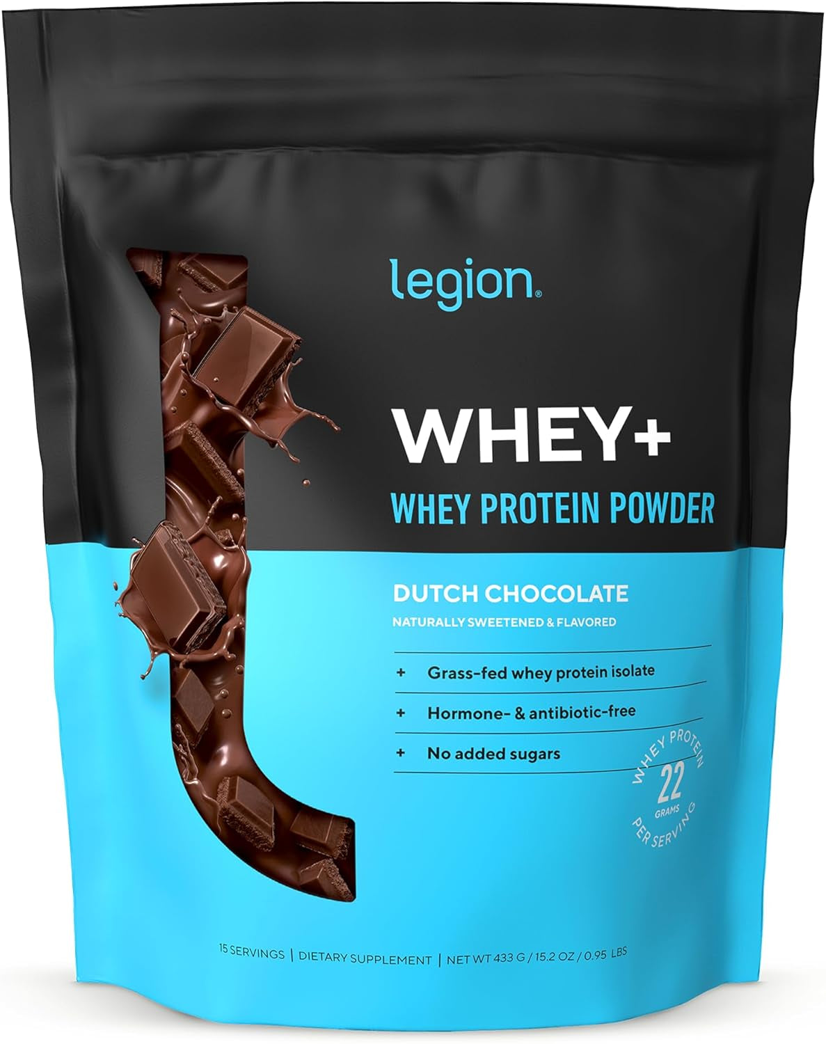 LEGION Whey+ Protein Whey Isolate from Grass Fed Cows - Whey Protein Isolate Powder Low Calorie, Non-Gmo, Sugar Free, Lactose and Gluten Free, All Natural Protein Powder for Men & Women, 60 Servings