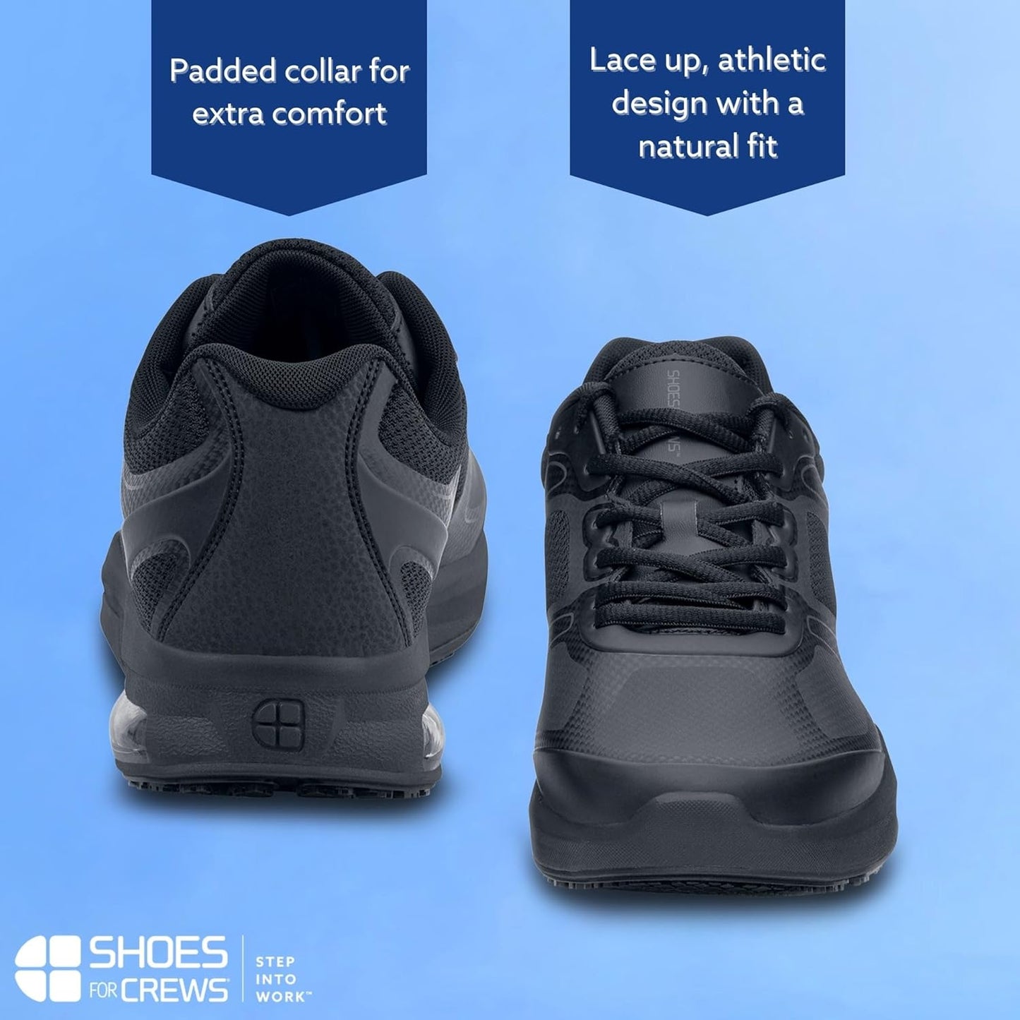 Shoes for Crews Men'S Slip-Resistant Work Sneakers - Comfortable, Non-Slip Shoes for Men in Food Service, Healthcare, Retail, Maintenance - Evolution II