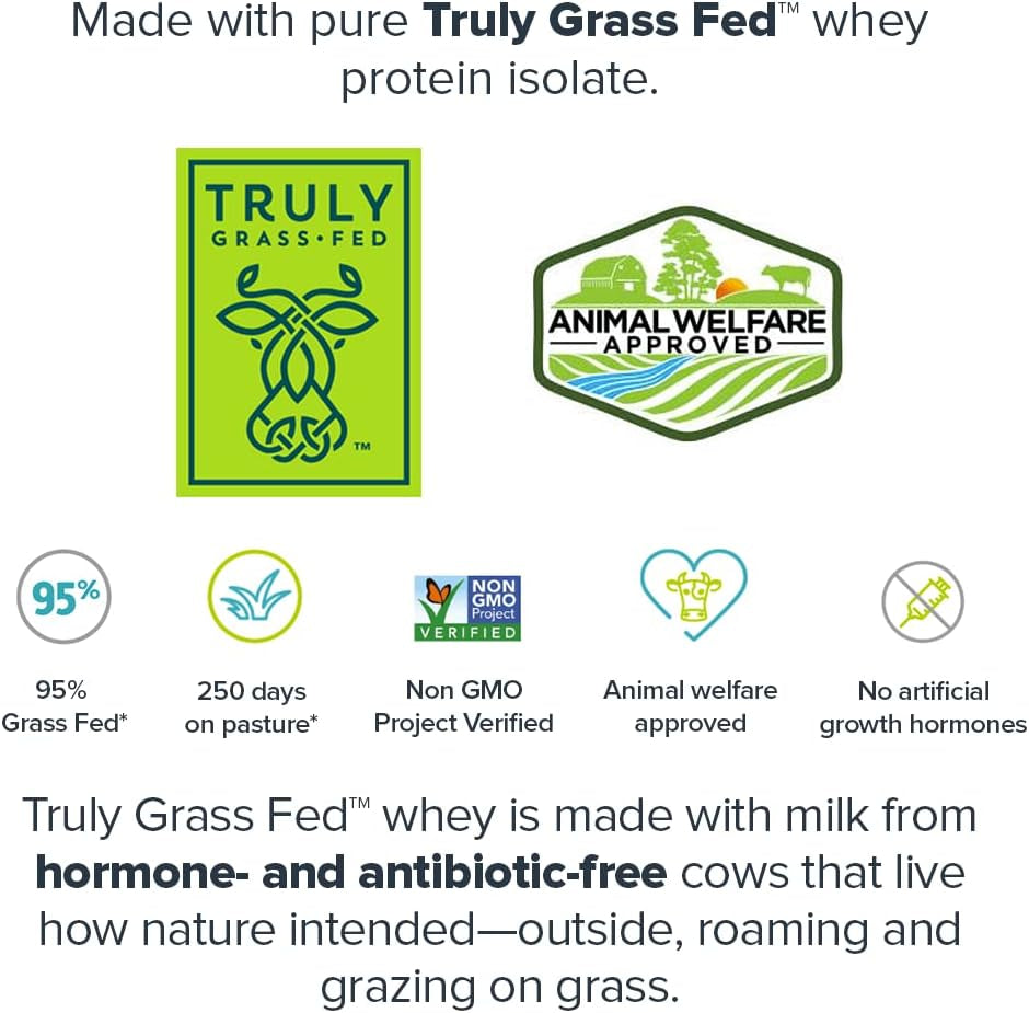 LEGION Whey+ Protein Whey Isolate from Grass Fed Cows - Whey Protein Isolate Powder Low Calorie, Non-Gmo, Sugar Free, Lactose and Gluten Free, All Natural Protein Powder for Men & Women, 60 Servings